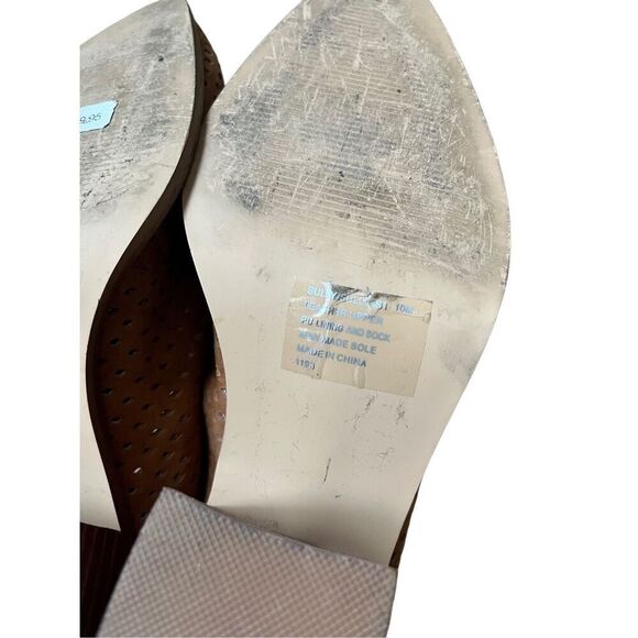 Steve Madden Sully Mule Cognac Brown Tan Suede Size 10 M Pointed Toe - Picture 7 of 11